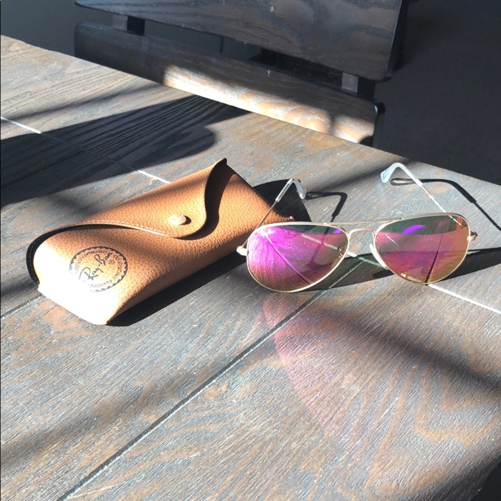 Used & Scratched Pink Ray-Ban Aviators